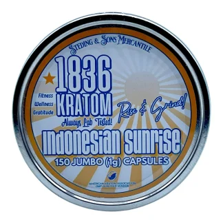 1836 Kratom Indonesian Sunrise 150 Capsules