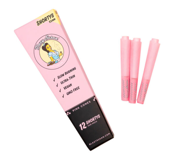 Blazy Susan Cones Shorties Pink 12 Pack