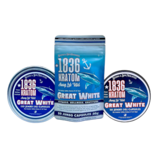 1836 Kratom Great White 150 Capsules