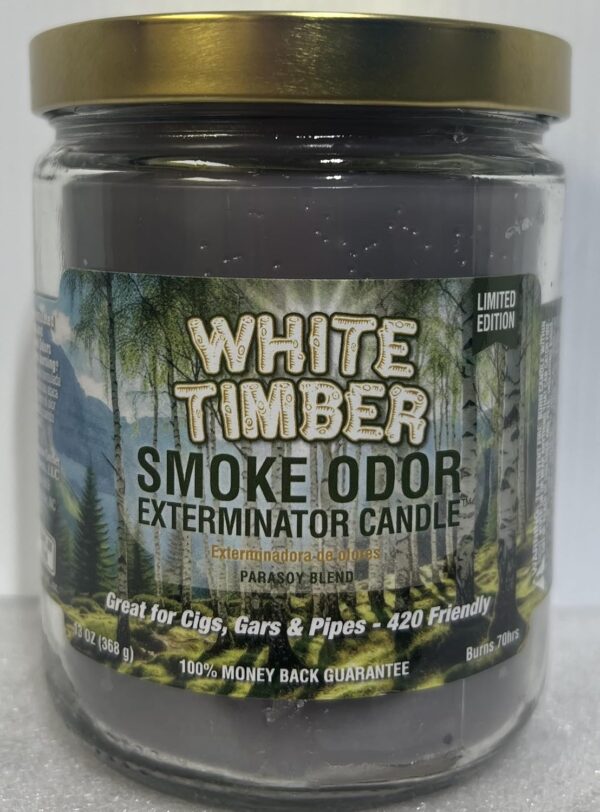 Smoke Odor Candle White Timber