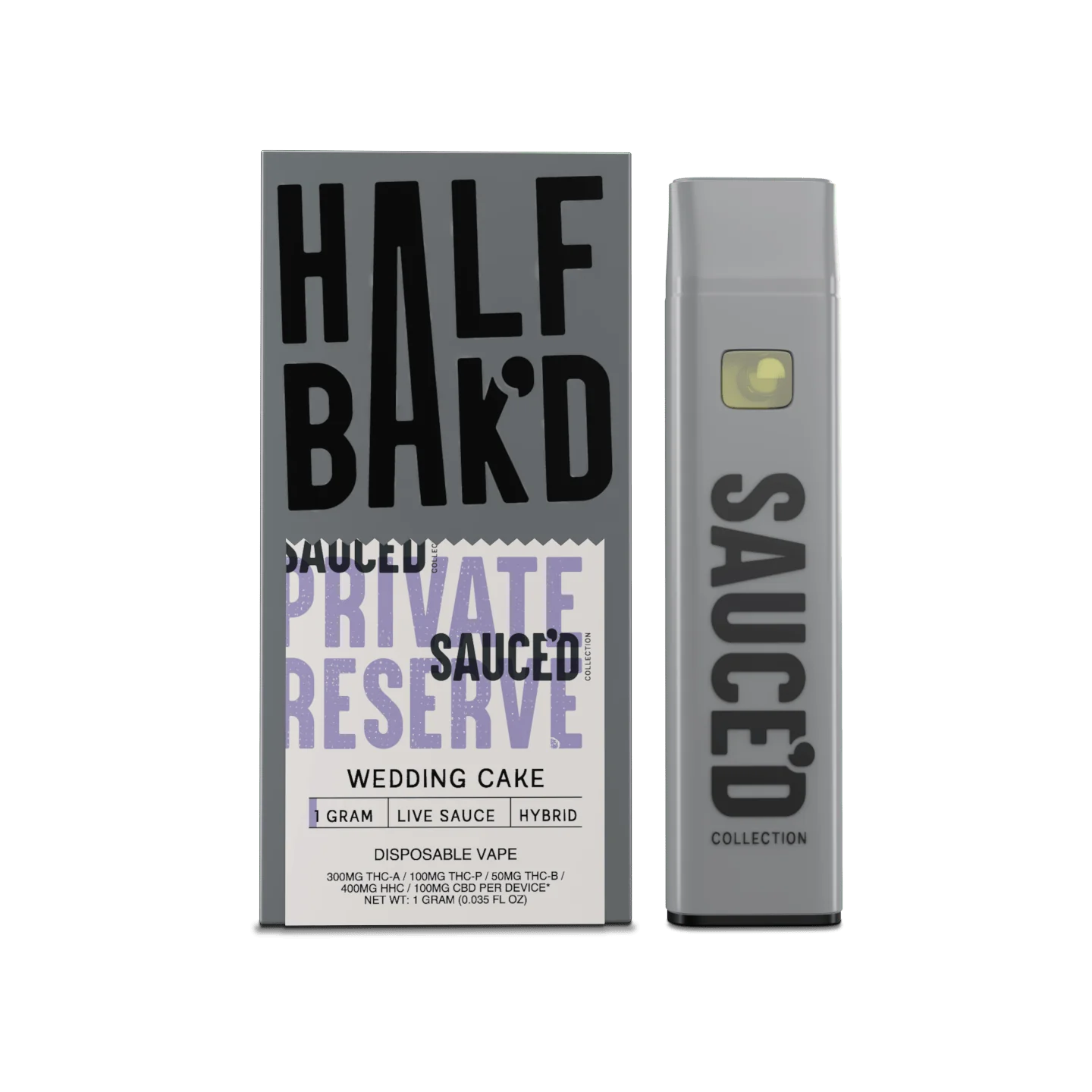 Half Bak'd Sauce'd Private Reserve Wedding Cake - Hybrid