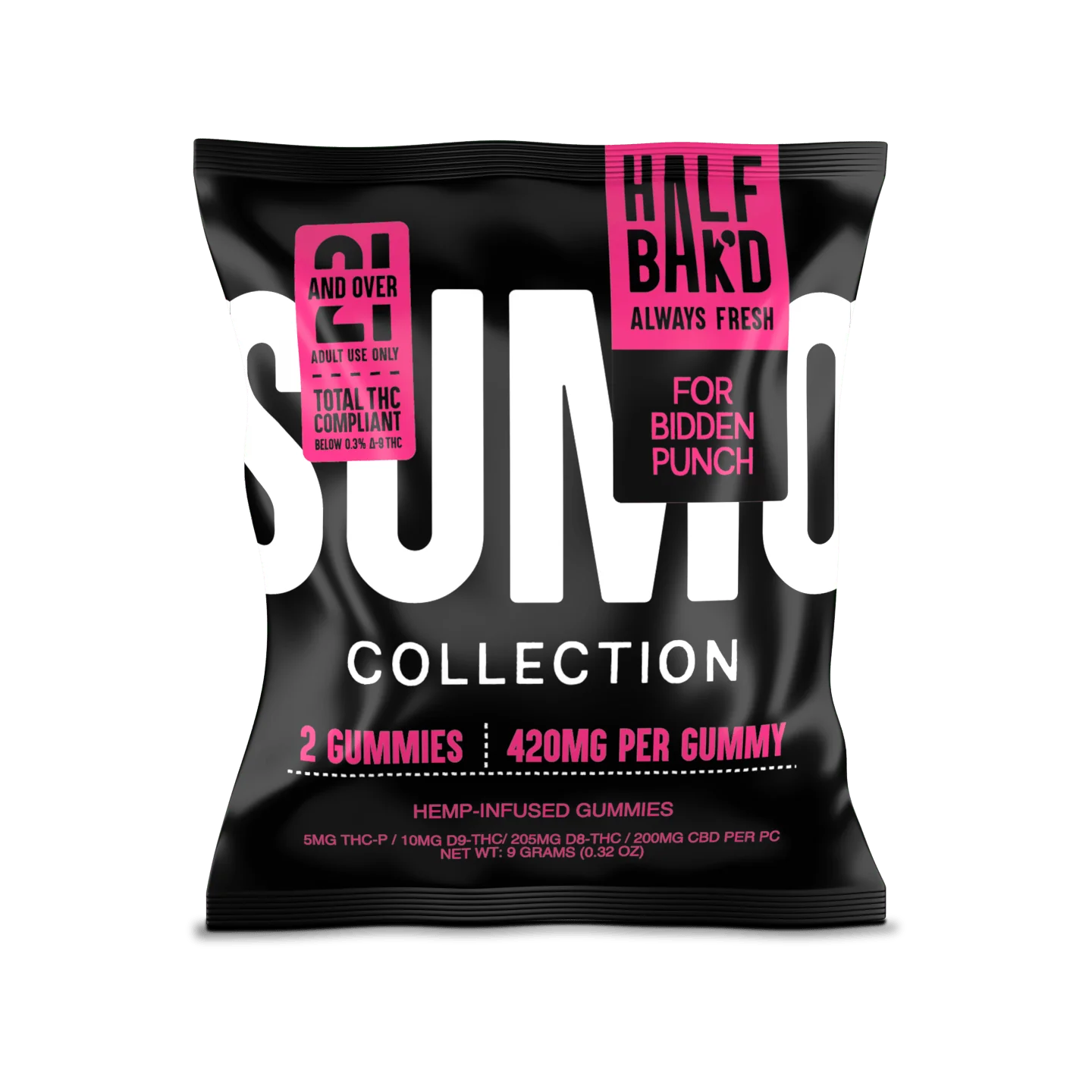 Half Bak'd Sumo Gummies 2 Pk Forbidden Punch