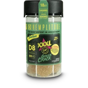 Hemplitude D8 Gummy 5400mg Green Crack 18CT