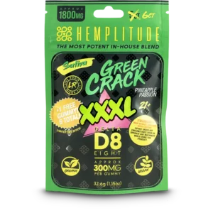 Hemplitude D8 Gummy 1800MG Green Crack 6CT