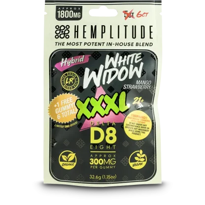 Hemplitude D8 Gummy 1800mg White Widow 6ct