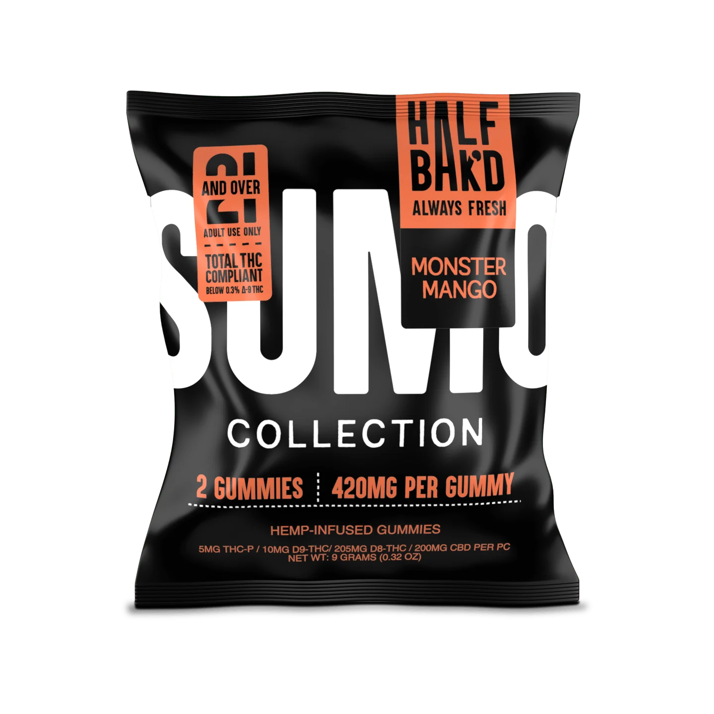 Half Bak'd Sumo Gummies 2 Pk Monster Mango