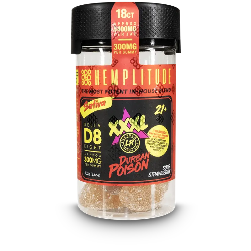 Hemplitude D8 Gummy 5400mg Durban Poison 18CT