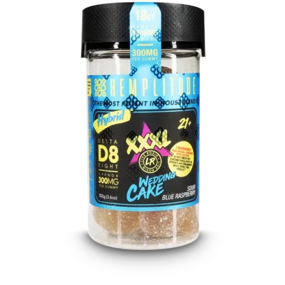 delta 8 gummies, wedding cake, hemplitude