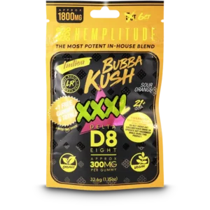Hemplitude D8 Gummy 1800MG Bubba Kush 6CT