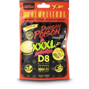 Hemplitude D8 Gummy 1800MG Durban Poison 6CT