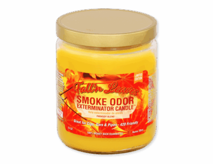 Smoke Odor Exterminator Candle Fall’n Leaves – enzyme candle for smoke, pet, and household odors with warm fall fragrance.