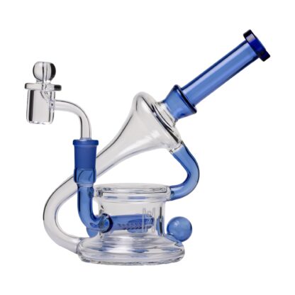 Human Grade 7.5" Recycler 45 (Triple Marble) Glass Rig - Image 2