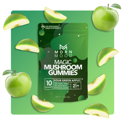 MDRN MOOD Magic Mushroom Gummies - Sour Green Apple - Image 8