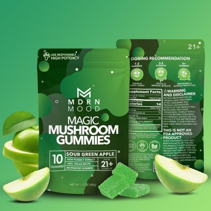 MDRN MOOD Magic Mushroom Gummies - Sour Green Apple - Image 2