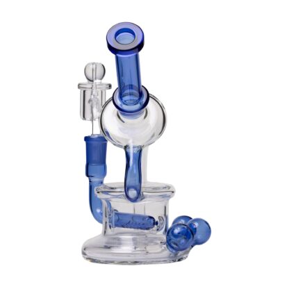 Human Grade 7.5" Recycler 45 (Triple Marble) Glass Rig - Image 14