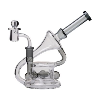 Human Grade 7.5" Recycler 45 (Triple Marble) Glass Rig - Image 7