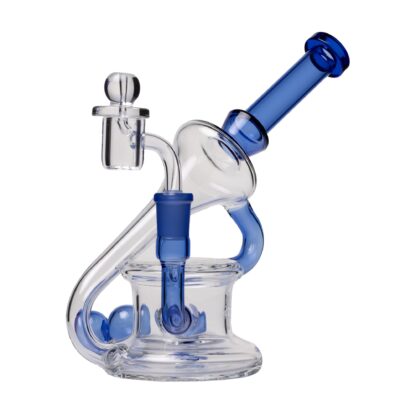 Human Grade 7.5" Recycler 45 (Triple Marble) Glass Rig - Image 11