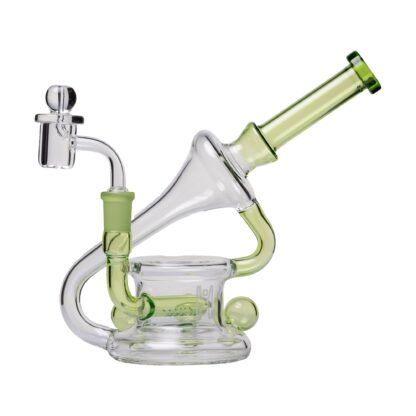 Human Grade 7.5" Recycler 45 (Triple Marble) Glass Rig - Image 9