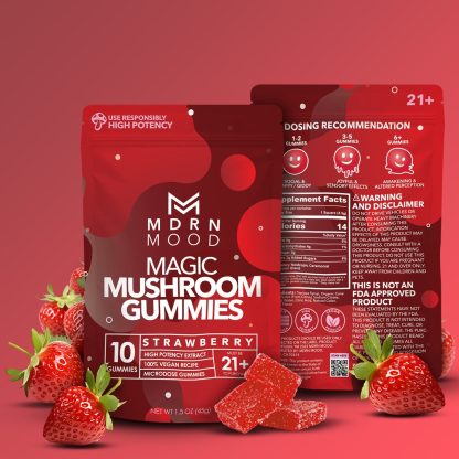 MDRN MOOD Magic Mushroom Gummies - Strawberry - Image 2