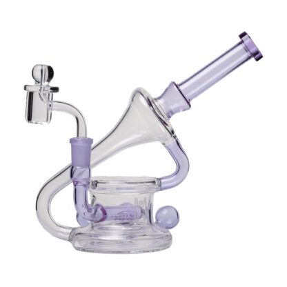 Human Grade 7.5" Recycler 45 (Triple Marble) Glass Rig - Image 4