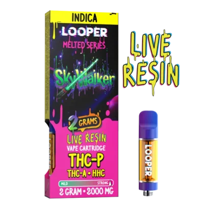 Looper melted series skywalker thp, thca, hhc cartridge, live resin, 2g