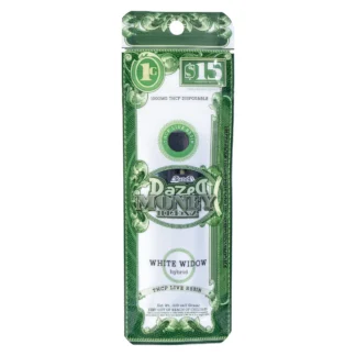 white widow hybrid thcp resin disposable vape by dazed
