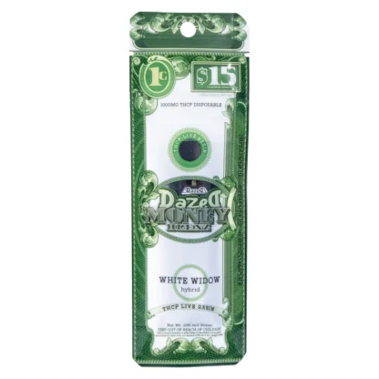 white widow hybrid thcp resin disposable vape by dazed