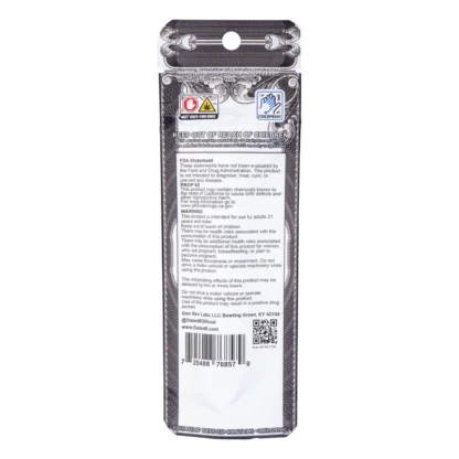 dazed white widow thcp vape disposable back of package