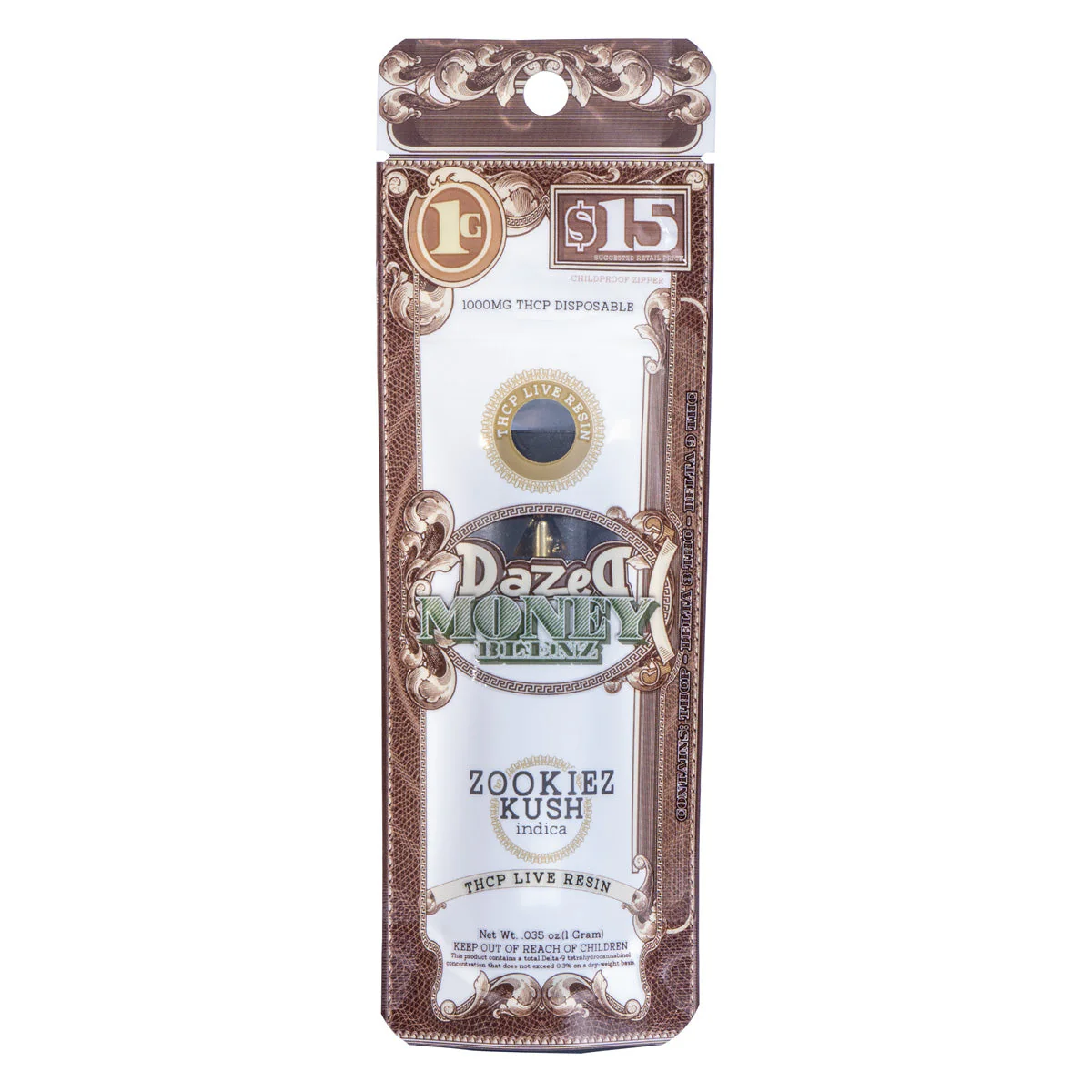 dazed money blenz zookie kush thcp resin disposable vape
