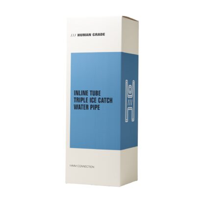 Human Grade Inline Tube Triple Ice Catch Glass Water Pipe - Image 9
