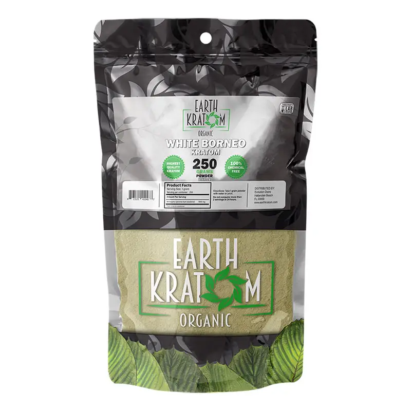 250g white borneo kratom powder