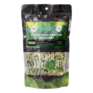 300ct super indo kratom capsules by earth kratom