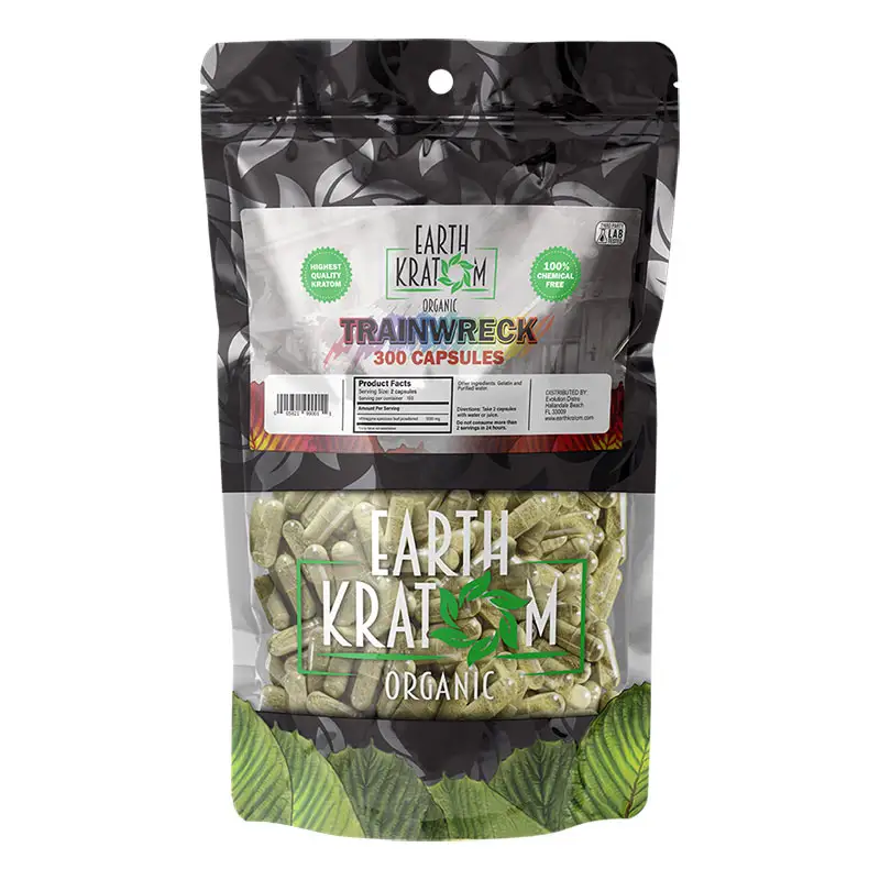 300ct trainwreck kratom capsules