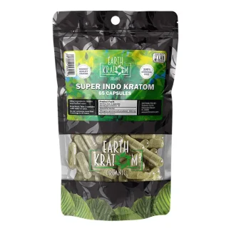65ct kratom capsules super indo by earth kratom