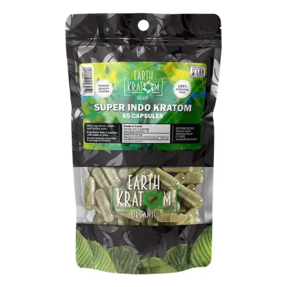 65ct kratom capsules super indo by earth kratom