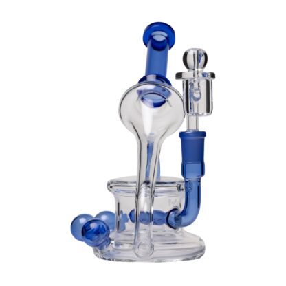 Human Grade 7.5" Recycler 45 (Triple Marble) Glass Rig - Image 13